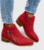 Faux Leather Heel Bootie for Women