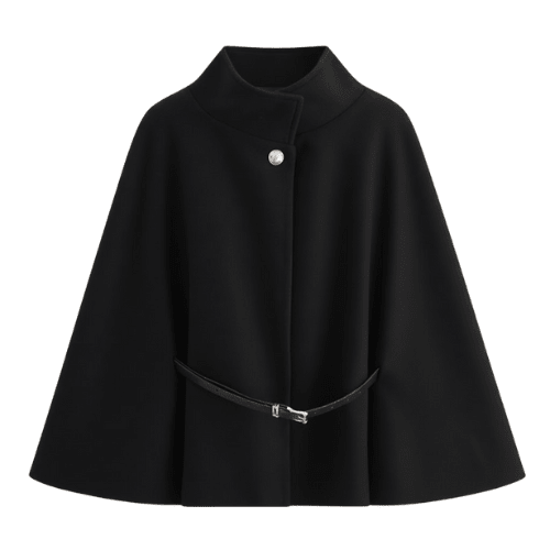 Cape Manteau Ceinturé à Manches Chauve - Souris pour Femmes - Emilia Lane
