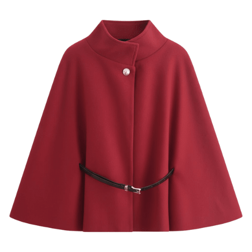 Cape Manteau Ceinturé à Manches Chauve - Souris pour Femmes - Emilia Lane