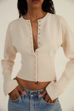Cardigan boutonné ajusté pour femme - Emilia Lane