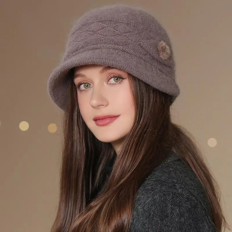 Chapeau Cloche Tricoté Chaud pour Femme - Emilia Lane