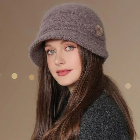 Chapeau Cloche Tricoté Chaud pour Femme - Emilia Lane