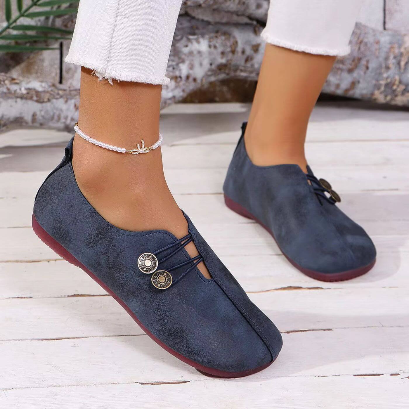 Chaussures Plates en Cuir Souple pour Femme | Idéales pour le Quotidien - Emilia Lane