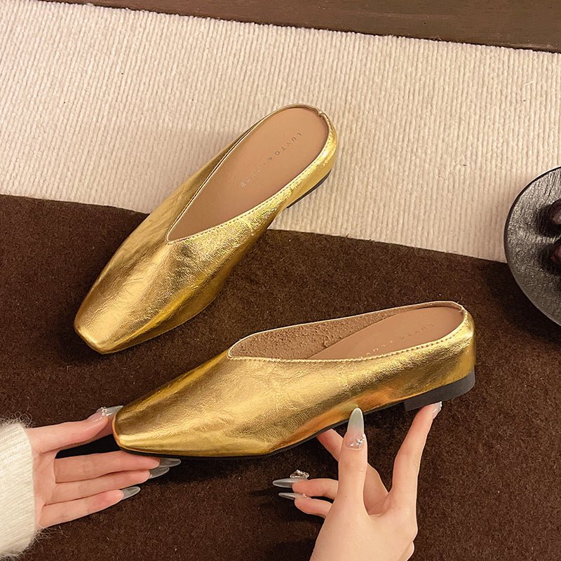 Chaussures plates en cuir vegan pour femmes - Emilia Lane