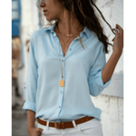 Chemise en coton à manches longues pour Femme - Emilia Lane