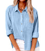 Chemise en Coton et Lin à Manches Longues et Poches pour Femmes - Emilia Lane