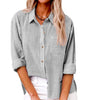 Chemise en Coton et Lin à Manches Longues et Poches pour Femmes - Emilia Lane