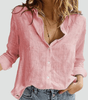 Chemise en Lin Décontractée à Manches Longues pour Femmes - Emilia Lane