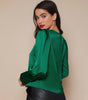 Chemise Satin à Manches Longues pour Femme - Emilia Lane