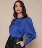 Chemise Satin à Manches Longues pour Femme - Emilia Lane