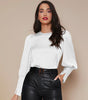 Chemise Satin à Manches Longues pour Femme - Emilia Lane