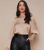 Chemise Satin à Manches Longues pour Femme - Emilia Lane
