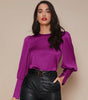 Chemise Satin à Manches Longues pour Femme - Emilia Lane