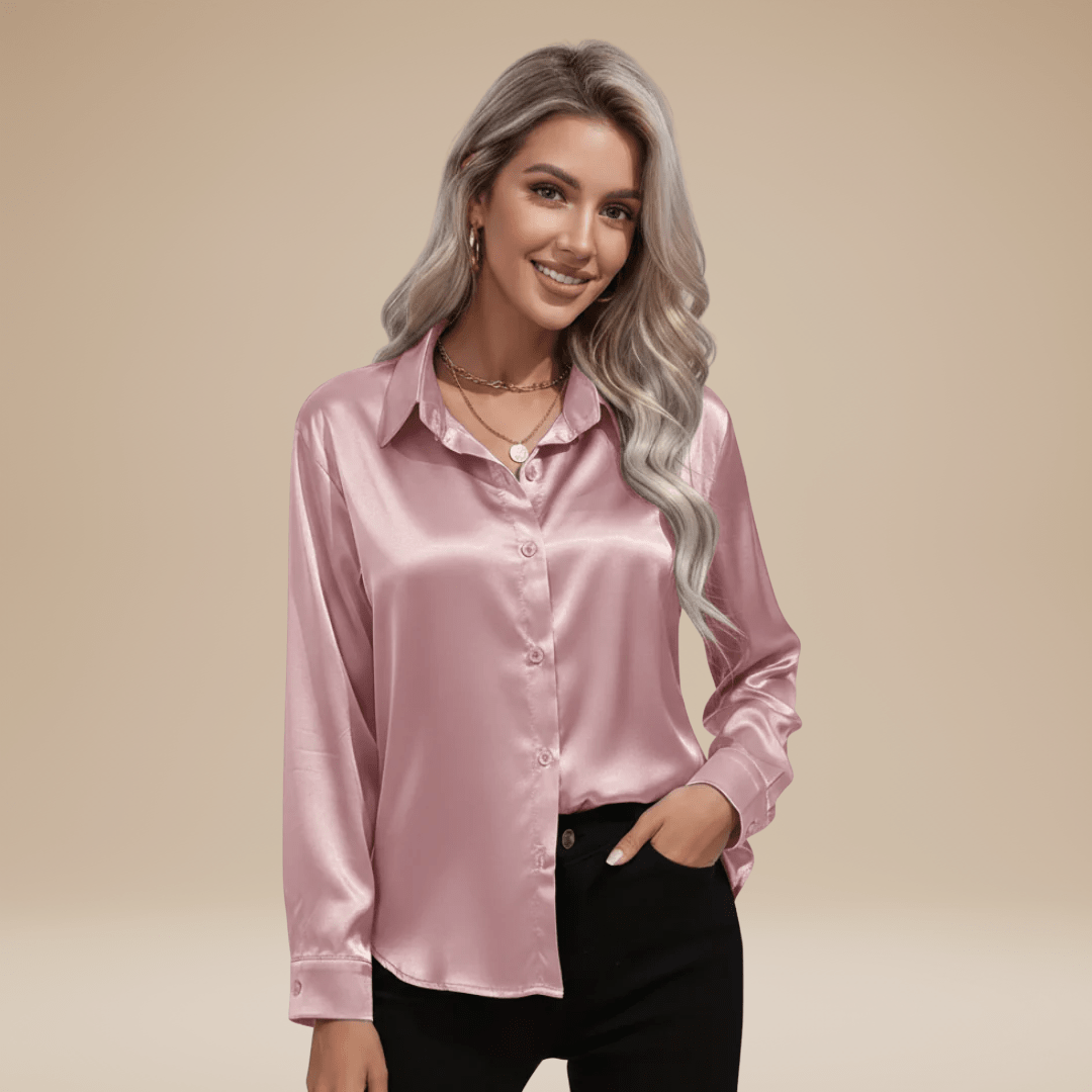 Chemisier élégant pour Femme en tissu satiné - Emilia Lane