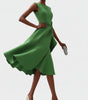 Sleeveless Midi Dress with Draped Detail for Women | Perfect for Going Out