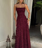 Draped Long Floral Pattern Dress with Straps for Women | Perfect for Outings