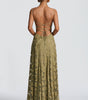 Draped Long Floral Pattern Dress with Straps for Women | Perfect for Outings