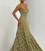 Draped Long Floral Pattern Dress with Straps for Women | Perfect for Outings