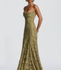 Draped Long Floral Pattern Dress with Straps for Women | Perfect for Outings