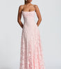 Draped Long Floral Pattern Dress with Straps for Women | Perfect for Outings