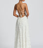 Draped Long Floral Pattern Dress with Straps for Women | Perfect for Outings