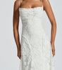 Draped Long Floral Pattern Dress with Straps for Women | Perfect for Outings