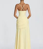 Long Dress with Square Neckline and Side Draping for Women | Perfect for Summer