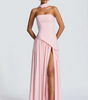 Asymmetrical Long Strapless Dress for Women | Perfect for Going Out