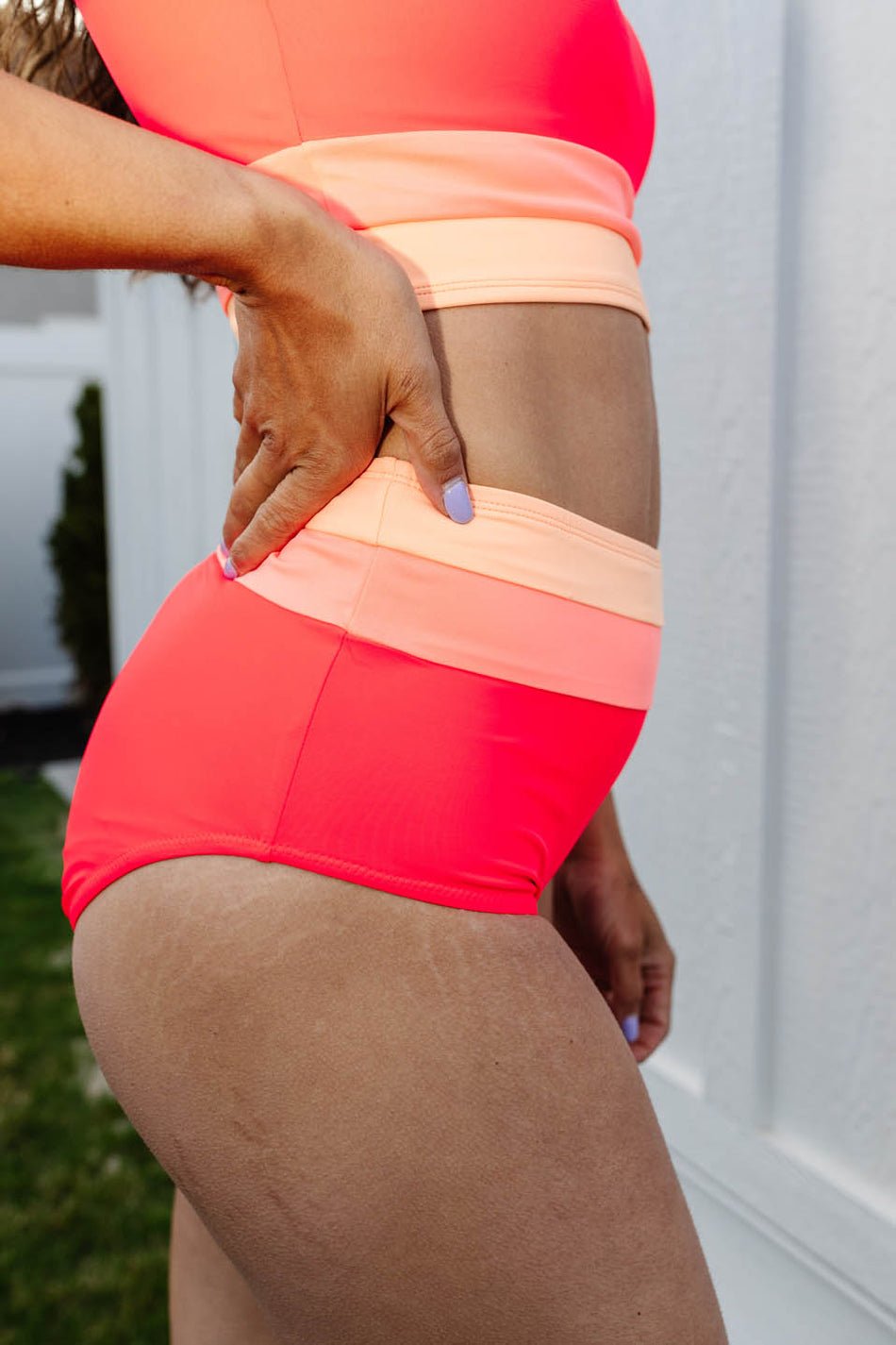 Ensemble Bikini Taille Haute à Coupe Colorblock pour Femmes - Emilia Lane