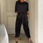 Ensemble Deux Pièces en Satin pour Femmes - Emilia Lane