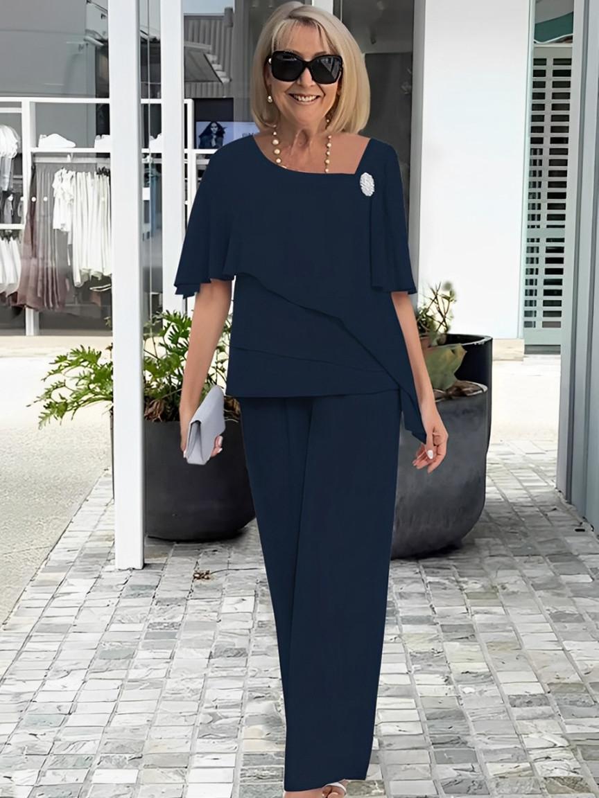 Elegant Two-Piece Set with Flutter Sleeves for Women | Ideal for Spring