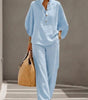 Flowy Batwing Sleeve Set with High-Waisted Pants for Women | Ideal for Summer