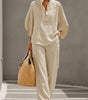 Flowy Batwing Sleeve Set with High-Waisted Pants for Women | Ideal for Summer