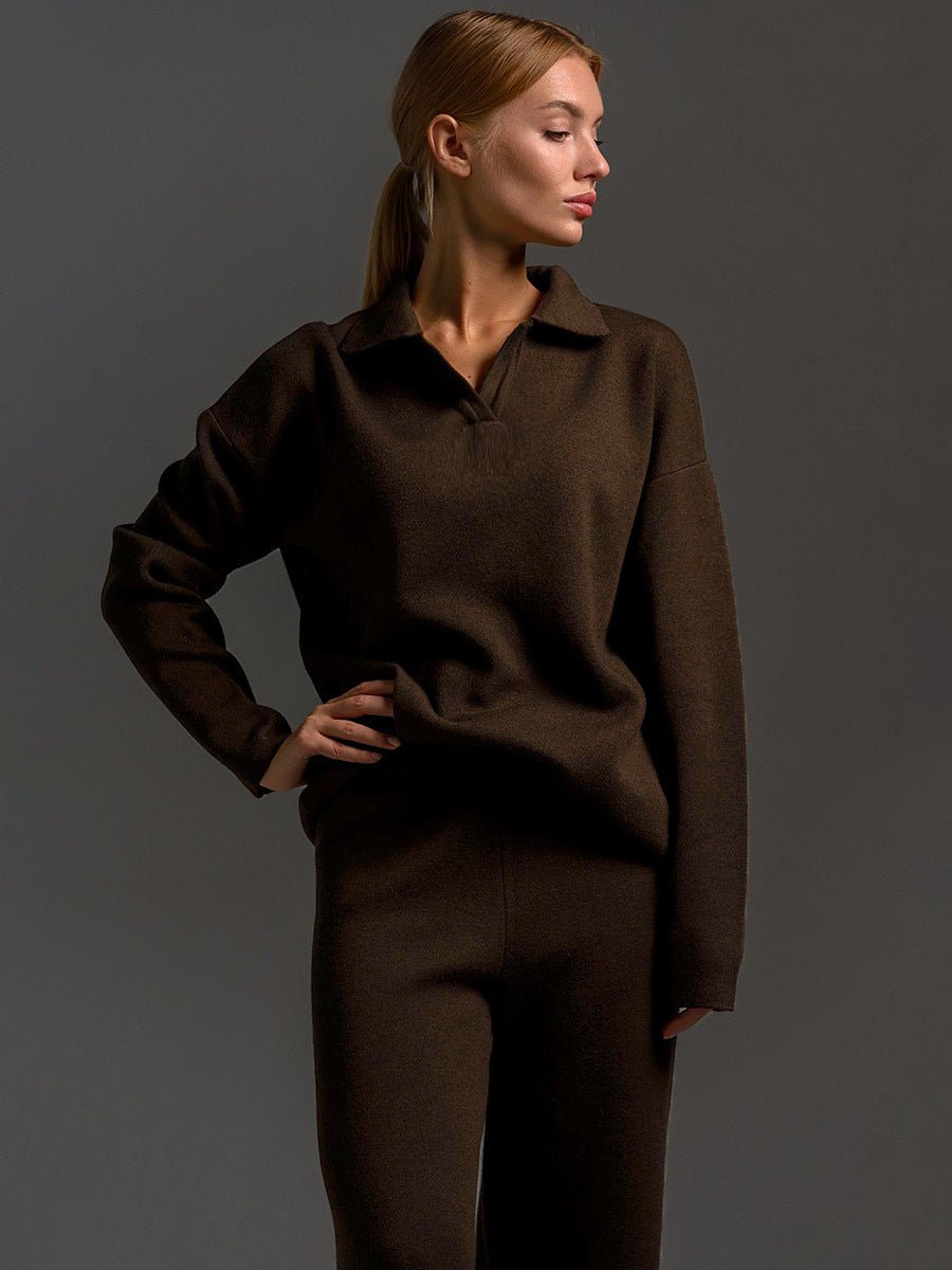 Ensemble Pantalon à Col Polo pour Femmes - Emilia Lane