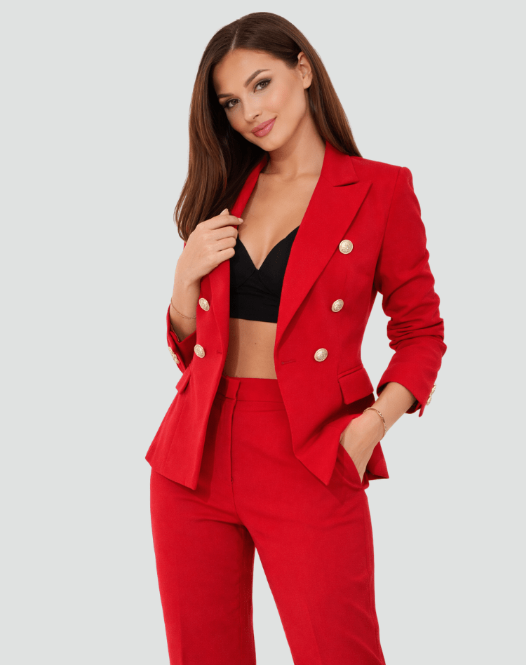 Ensemble Tailleur Double Boutonnage pour Femmes - Emilia Lane
