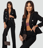 Ensemble Tailleur Double Boutonnage pour Femmes - Emilia Lane