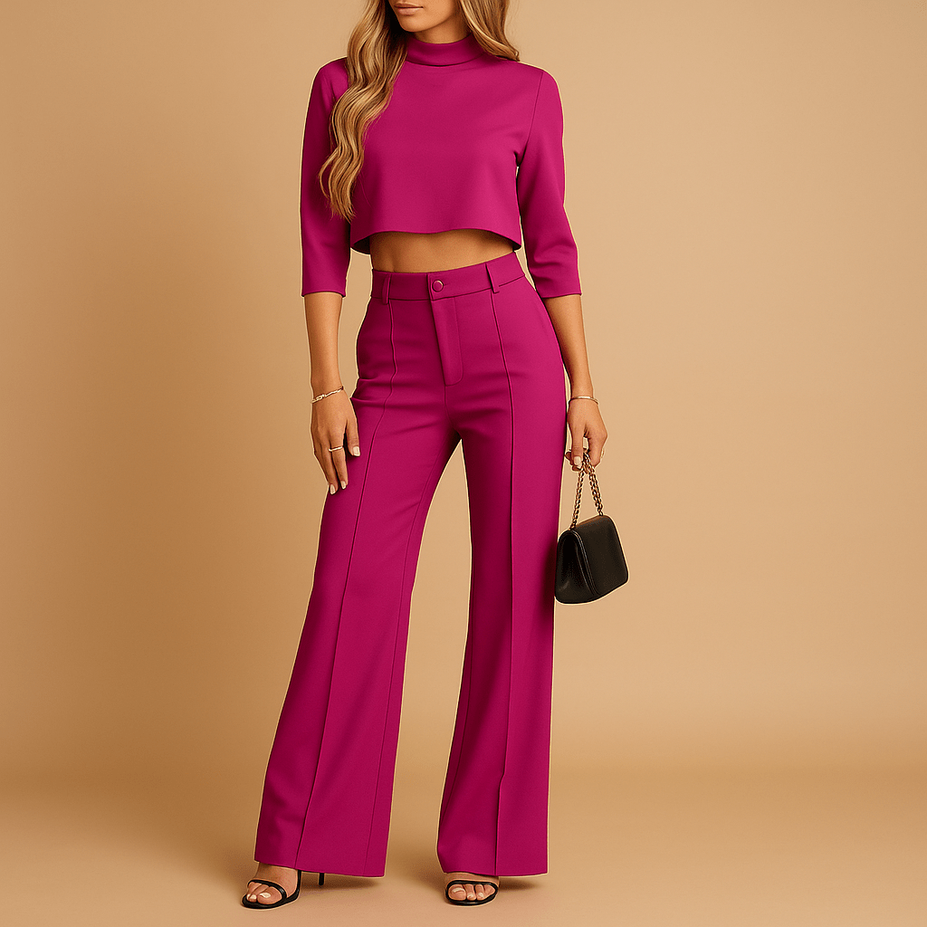 Ensemble Top et Pantalon Tailleur pour Femmes - Emilia Lane