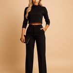 Ensemble Top et Pantalon Tailleur pour Femmes - Emilia Lane
