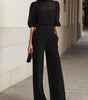Ensemble Trois Pièces avec Blouse Transparente et Pantalon Large pour Femme | Idéal pour les Banquets - Emilia Lane