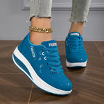 Comfortable Wedge Shoes in Faux Leather for Women