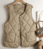 Quilted and Warm Sleeveless Vest for Women