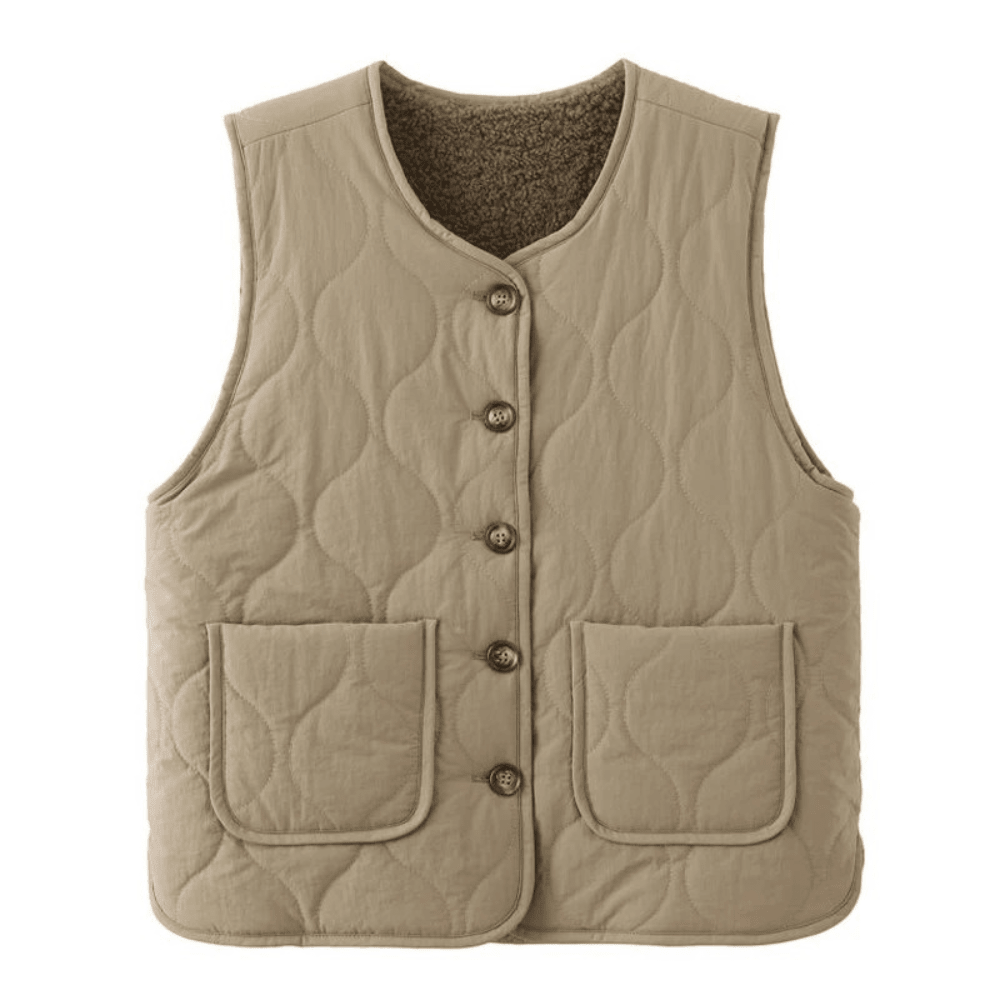 Quilted and Warm Sleeveless Vest for Women