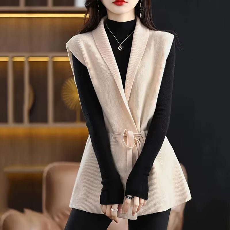 Gilet Sans Manches en Laine Mérinos pour Femmes - Emilia Lane