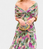 Elegant Dark Green Deep V-Neck Dress