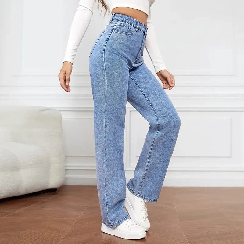 Jeans droits taille haute pour femmes - Emilia Lane