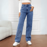 Jeans droits taille haute pour femmes - Emilia Lane