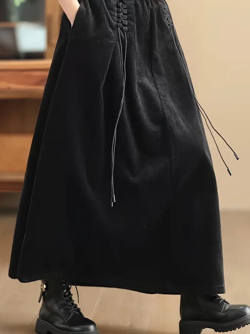 Jupe Maxi en Velours Côtelé pour Femme - Emilia Lane
