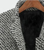 Long Houndstooth Pattern Coat for Women