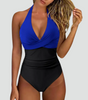 One-Piece Swimsuit with V-Neck Sculpting Design for Women | Perfect for Summer