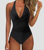 One-Piece Swimsuit with V-Neck Sculpting Design for Women | Perfect for Summer